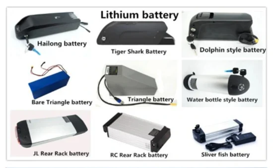 Batería de potencia de ciclo LiFePO4 de rejilla trasera de litio de fosfato para bicicleta eléctrica